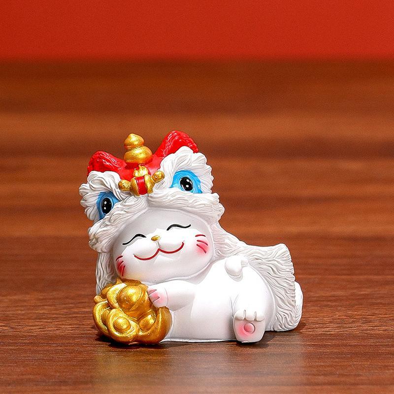 招き猫 置物 4個セット オブジェ 開運雑貨 新年のプレゼント 繁盛 金運 