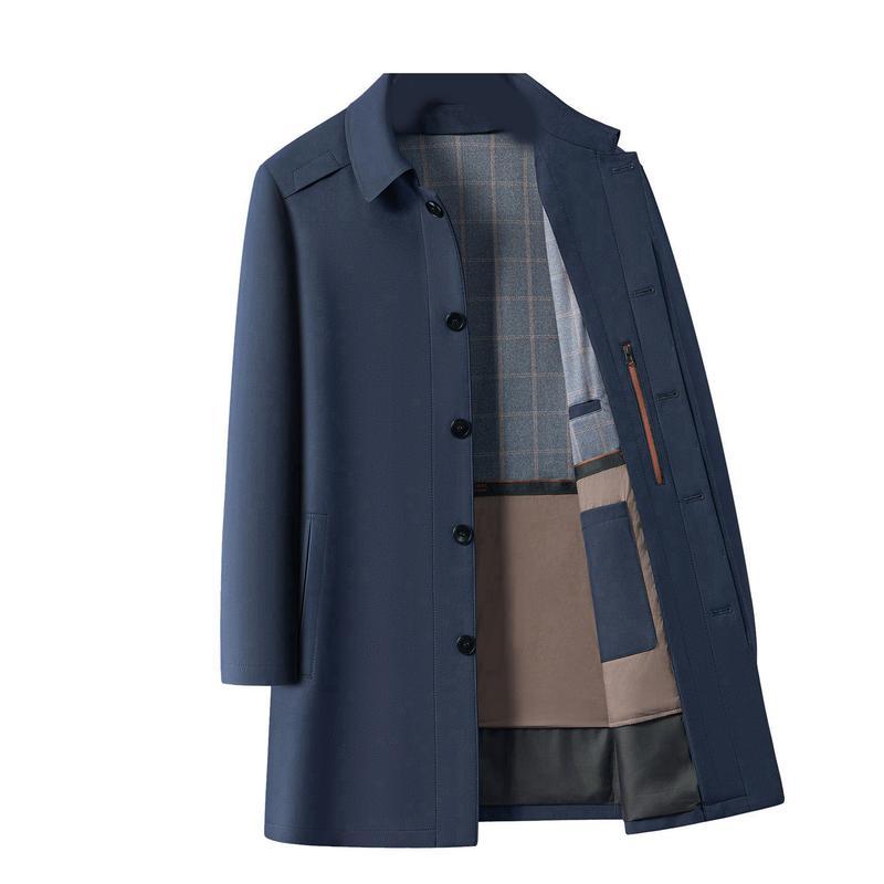 RING JAKET トレンチコート　サイズ52 ネイビー トレンチコート メンズ 膝丈 スプリングコート 春 ライナー取外し可