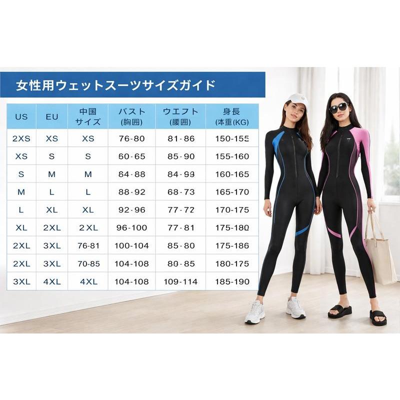 ウェットスーツ レディース ジャケット 2mm フロントジップ 長袖 単品