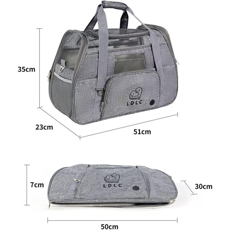 ペットキャリーバッグ ペットキャリー ショルダー 手提げ 猫・小型犬用 8kg耐荷重 キャリー バッグ お洒落 通気性 折りたたみ 旅行_3