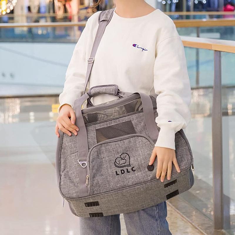 ペットキャリーバッグ ペットキャリー ショルダー 手提げ 猫・小型犬用 8kg耐荷重 キャリー バッグ お洒落 通気性 折りたたみ 旅行_9