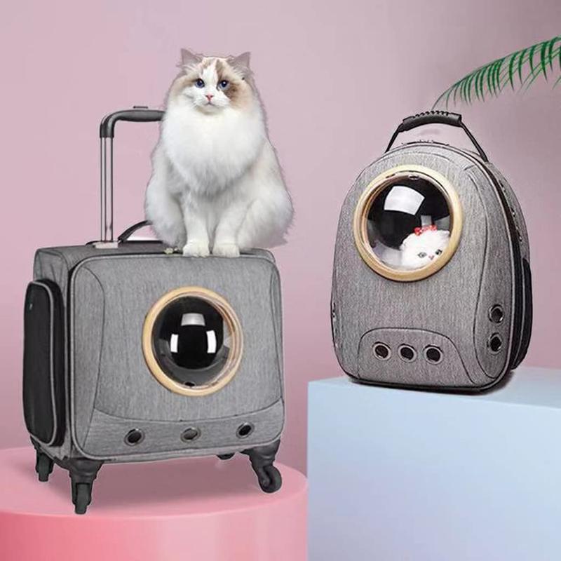 ペットキャリーバッグ 猫・小型犬用 ペットキャリー キャスター付き 猫