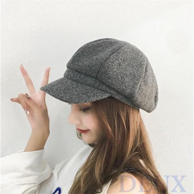 限定価格 キャスケット インスタ映え ブラック 可愛い 帽子 秋冬 韓国 黒 11周年記念イベントが 帽子