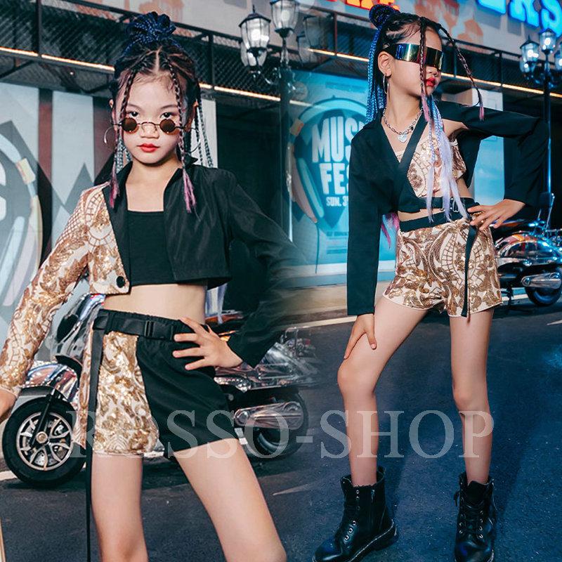 キッズ ダンス衣装 トップス パンツ キラキラ スパンコール 韓国 セットアップ ジャズダンス ステージ衣装 演奏会 練習着 おしゃれ ヒップホップ Ahtdance 022 Rosso Shop 通販 Yahoo ショッピング