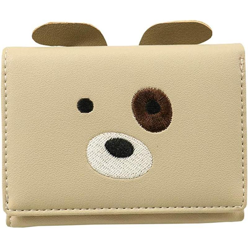 ペンギン(King Penguin)デザイン 牛革豚革レザー・長札入財布 財布 レディース ミニ 猫 犬 豚 ペンギン 三つ折り お札 カード入れ