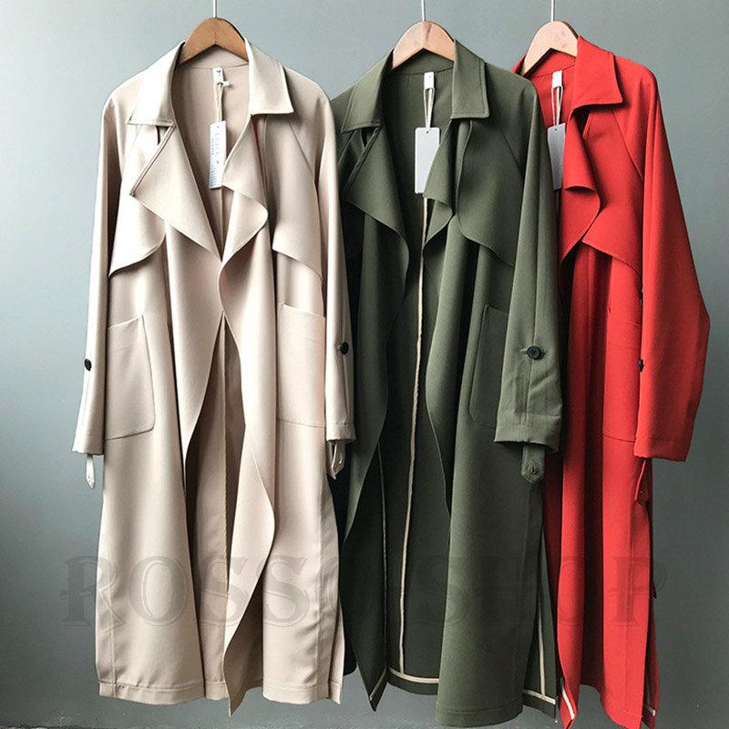 スプリングコート レディース トレンチコート レディース ロングコート 代 30代 40代 ロング丈 ゆったり 春秋 無地 通勤 通学 人気 Cwvxafd 008 Rosso Shop 通販 Yahoo ショッピング