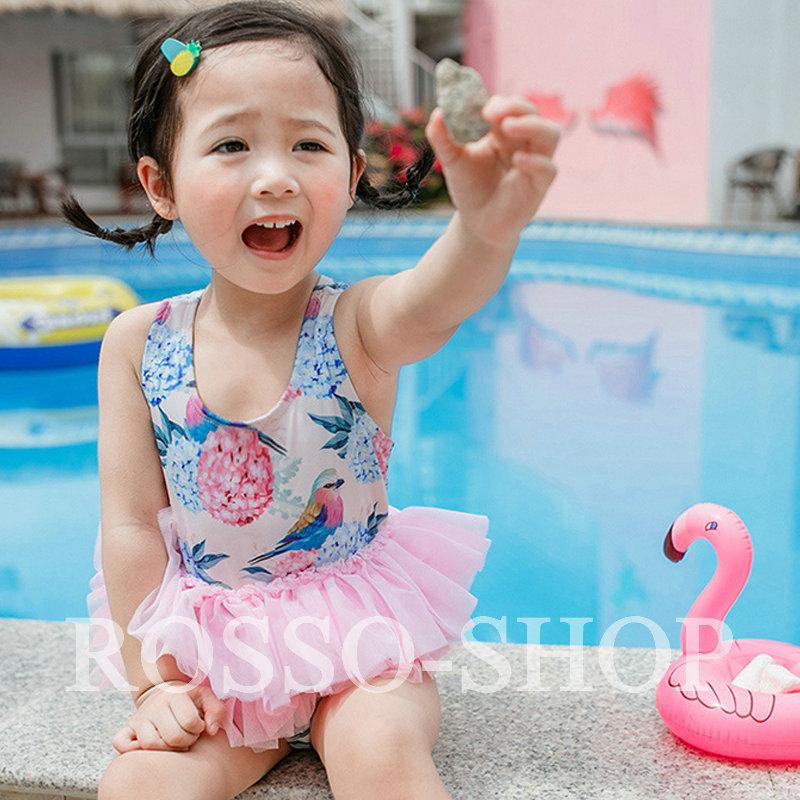 キッズ 水着 女の子 ワンピース スイムキャップ 2点セット 夏 海 プール ビーチ 子供 ベビー ジュニア かわいい おしゃれ 花柄フリル Danceaci 035 Rosso Shop 通販 Yahoo ショッピング