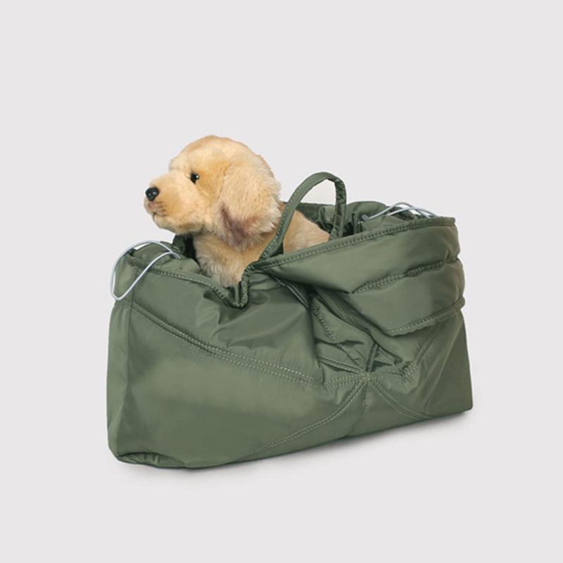 犬 猫 キャリーバッグ グリーン ペット用 軽量 ショルダー 小型犬 2way