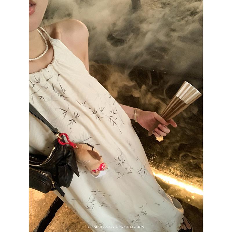 ロングワンピース レディース マキシ丈 ホルターネック ノースリーブ