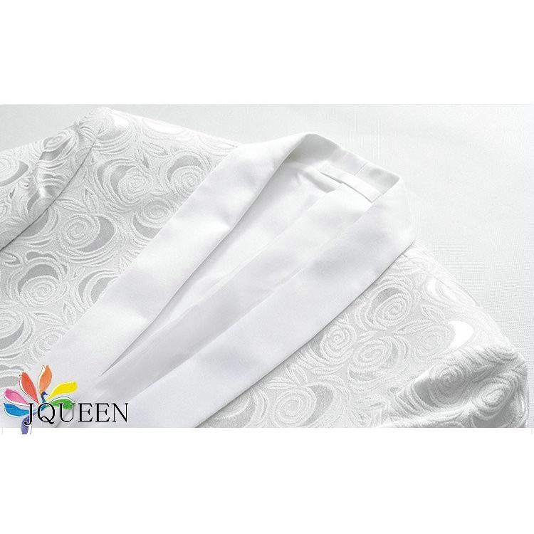 Jqueen 白 スーツ 2ピース カジュアルスーツ セットアップ メンズ 夏 スーツ 結婚式 おしゃれ 一つボタン ジャガード Jqueen o Btnnkc Rosso Shop 通販 Yahoo ショッピング