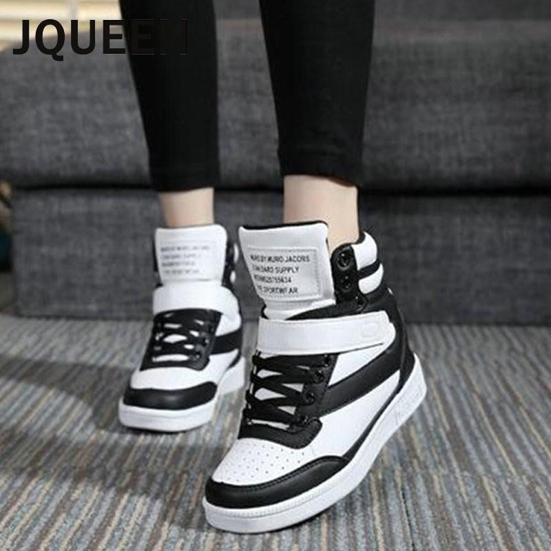 Jqueen インソール スニーカー レディース 厚底 スニーカー インヒール 靴 黒 ブラック 白 ホワイト ハイカット ローズ Jqueenaat 139 Rosso Shop 通販 Yahoo ショッピング
