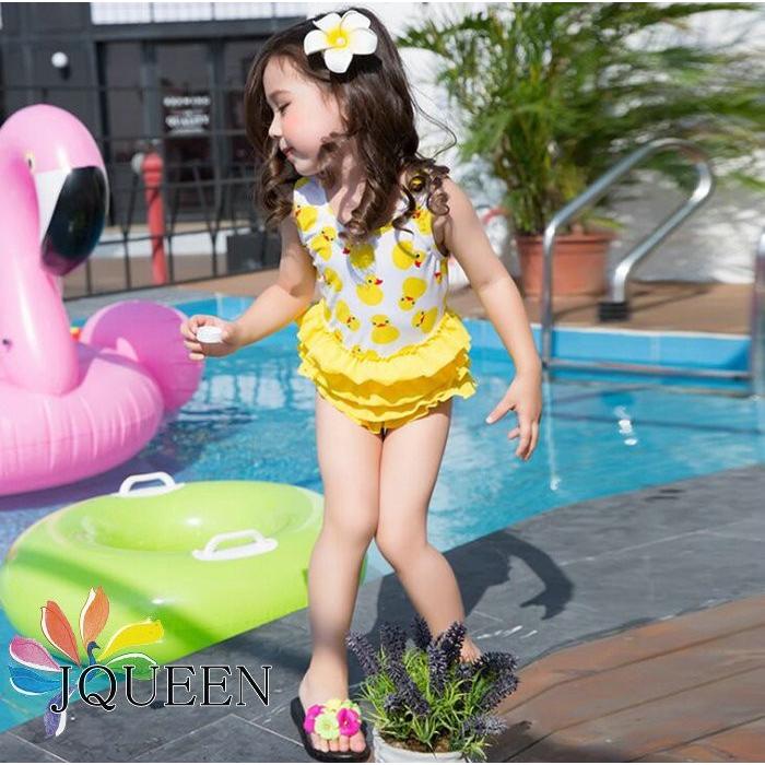 Jqueen 水着 子供 女の子 水着 キッズ 女の子 ワンピース ひよこ ヒヨコ フリル 背中リボン ジュニア 帽子付き 2点セット 黄色 イエロー 女の子 女児 キッズ Jqueenaat 148 Rosso Shop 通販 Yahoo ショッピング