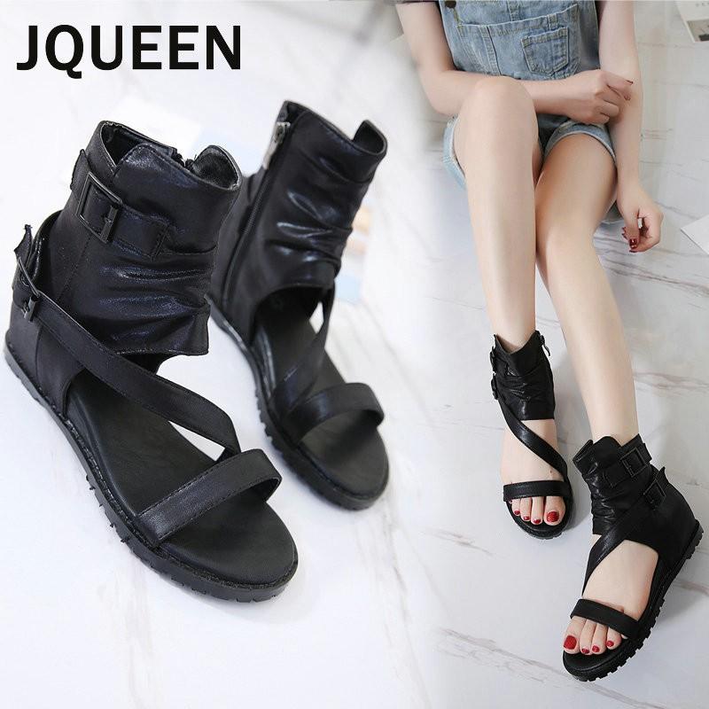 Jqueen サマーブーツ 夏ブーツ 痛くない靴 疲れない靴 ストラップ サマーブーツ 厚底サンダル パーティブーツ サンダル ブーツサンダル Chentaopark Ru