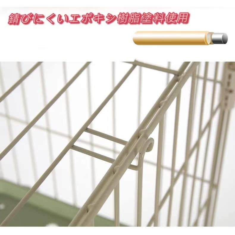 ペットケージ 小動物ケージ 犬ケージ 猫ケージ キャットケージ キャスター付き トイレ付き 引き出しトイレ 猫 犬用 屋根付き 天窓 いぬ_7