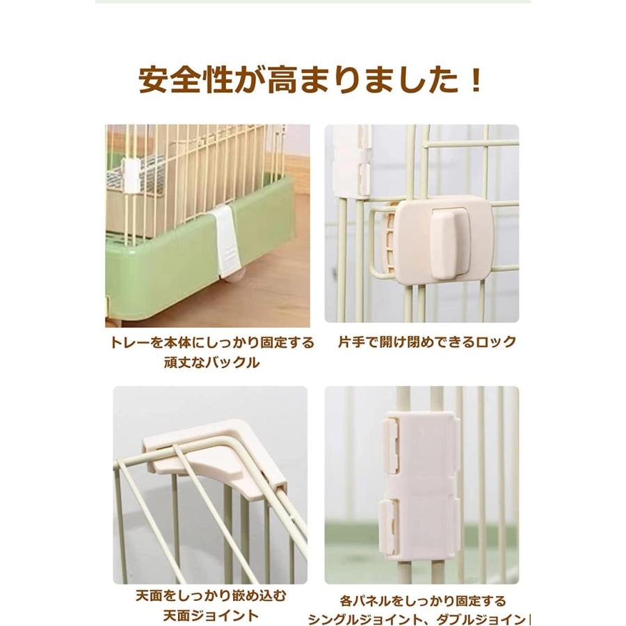 ペットケージ 小動物ケージ 犬ケージ 猫ケージ キャットケージ キャスター付き トイレ付き 引き出しトイレ 猫 犬用 屋根付き 天窓 いぬ_9
