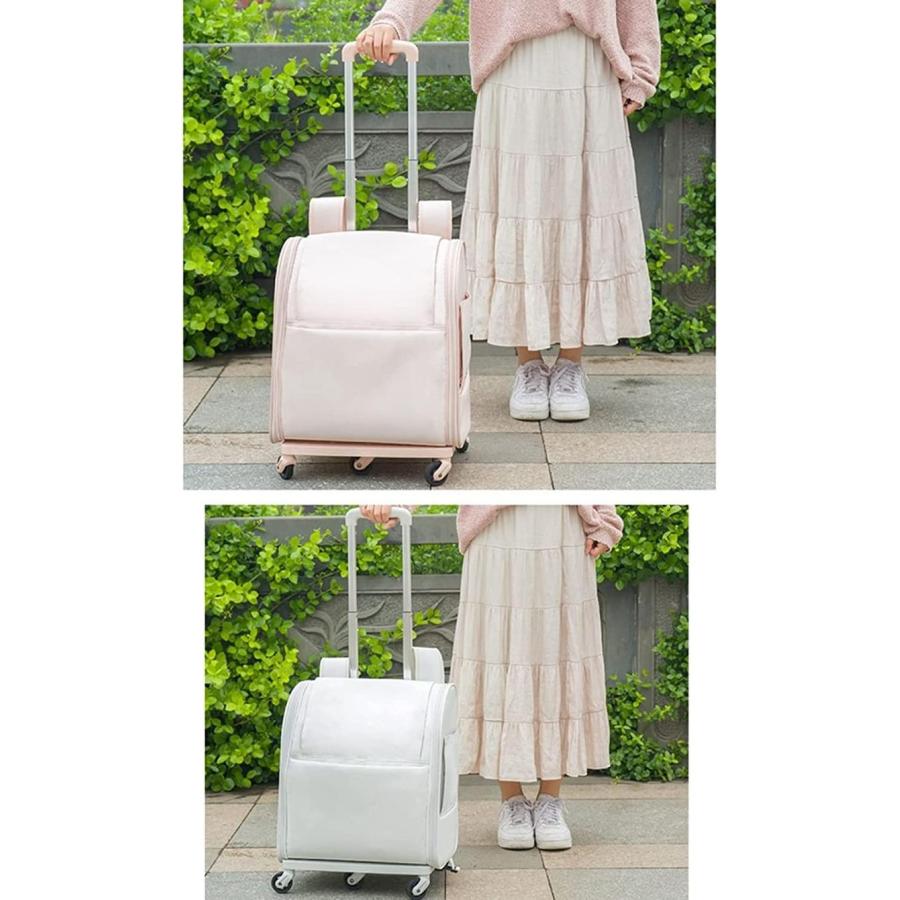 ペットキャリー リュック ペットキャリー キャスター付き 猫用 通気 キャリー3WAY リュックキャリーバッグ 小型犬 折り畳み ドライブ_7