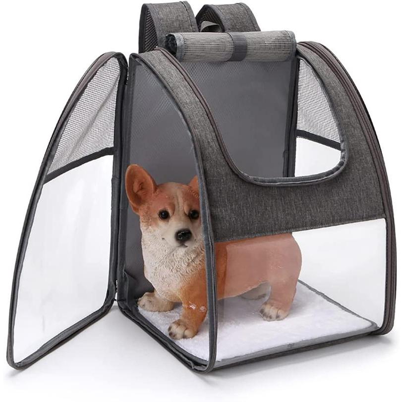 猫 キャリーバッグ 犬猫兼用 ペット用 小型犬用 キャリーバック 透明