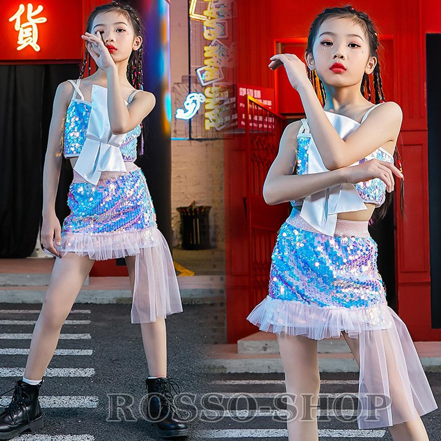 ダンス 衣装 キッズ スパンコール ジャズダンス ガールズ 女の子 セットアップ キラキラ ステージ衣装 おしゃれ ステージ衣装 韓国 セットアップ Rossoaco 021 Rosso Shop 通販 Yahoo ショッピング
