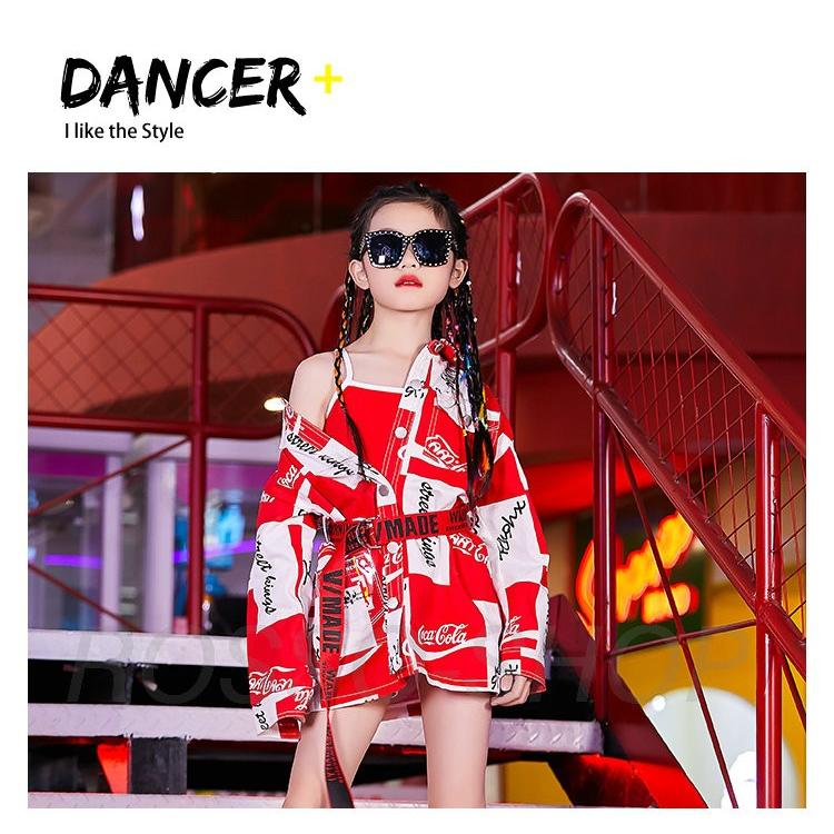 キッズ ダンス衣装 赤 ガールズ ジャズダンス ベール シャツ 韓国 Hiphop トップス セットアップ 応援団 長袖 ジュニア ダンス衣装 練習着 Rossoacw 040 Rosso Shop 通販 Yahoo ショッピング