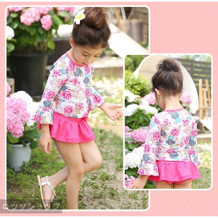 売れ筋介護用品も ロツソシヨツプ キッズ 水着 女の子 セパレート 子供 ラッシュガード スイムウェア 上下セット スイミング 3点セット 水遊び Heartlandgolfpark Com