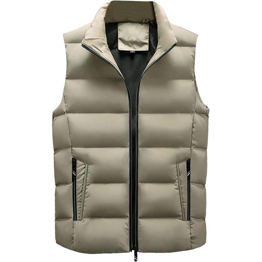ダウンベスト メンズ 立ち襟 ジャケット カジュアル ダウンジャケット