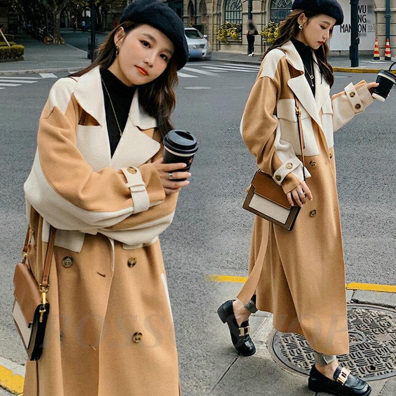 トレンチコート バックスリット 配色ロング ウールコート 30代 40代 50代 レディース 大きいサイズ ロング丈 おしゃれ ママ 母親 通勤 Vzxaet 080 Rosso Shop 通販 Yahoo ショッピング