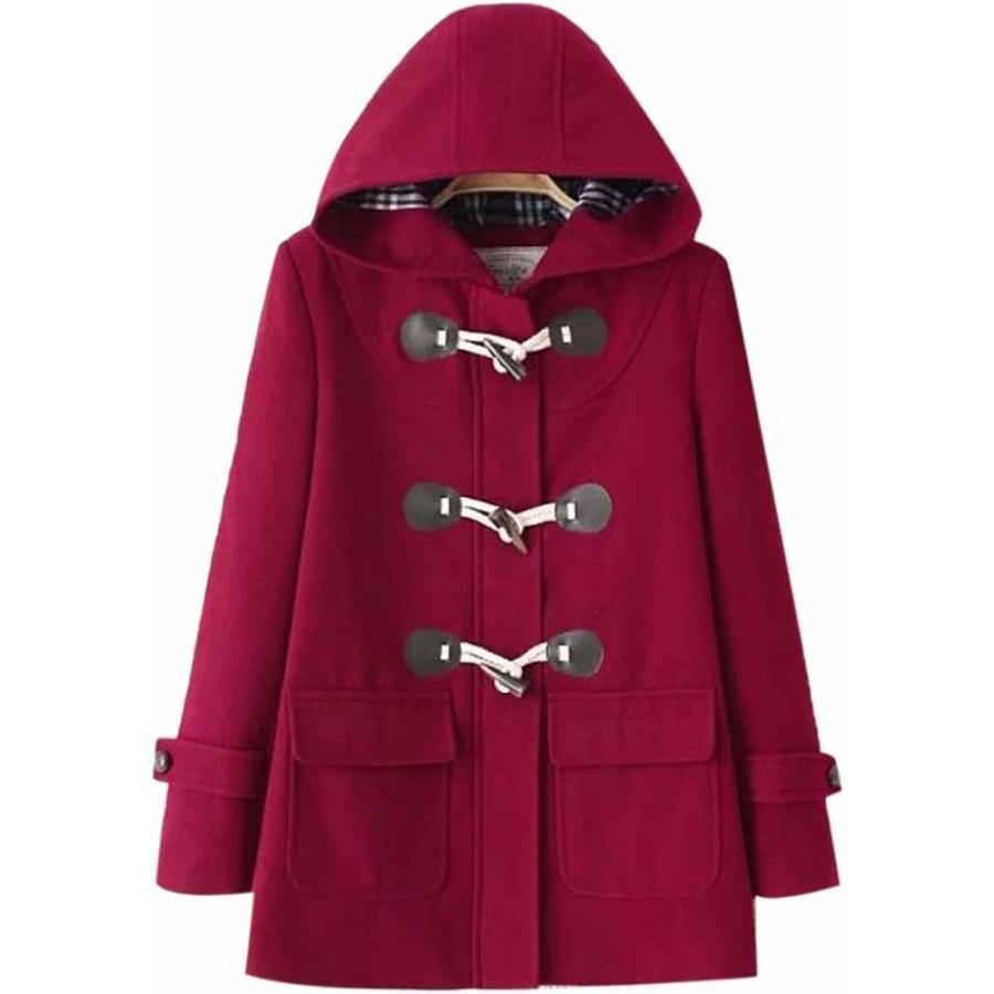 コート ダッフルコート アウター ウールコート フード付き