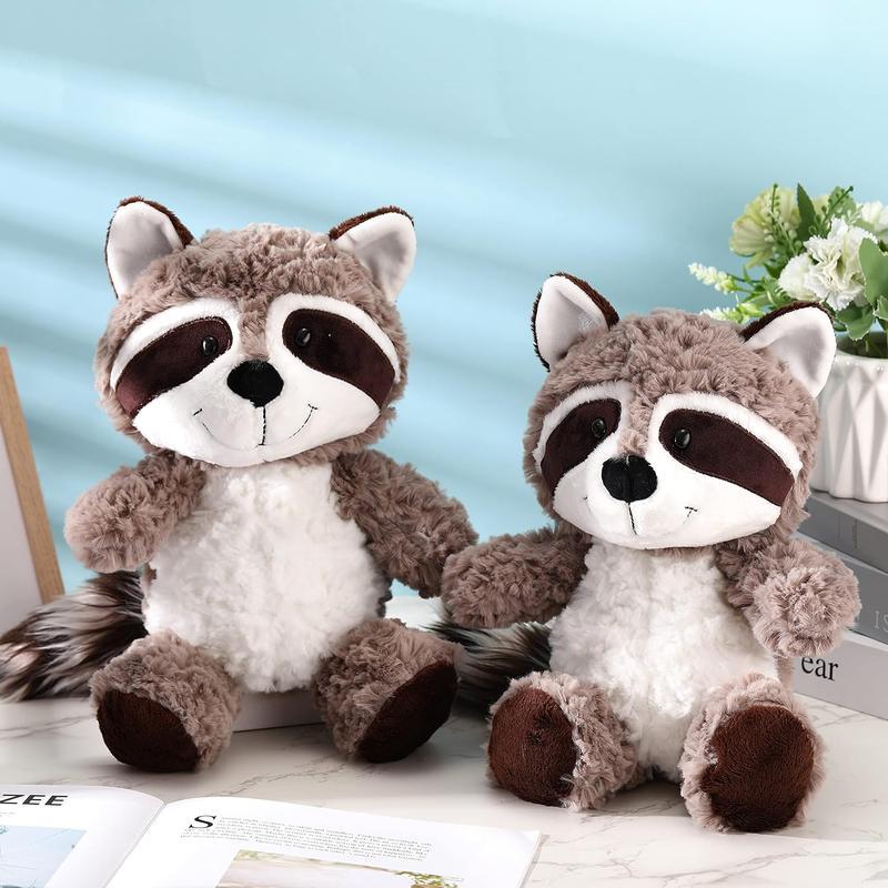 2ピース アライグマ ぬいぐるみ 小 アニマル キュート ウッド 2ピース アライグマ ぬいぐるみ 小 アニマル キュート ウッド
