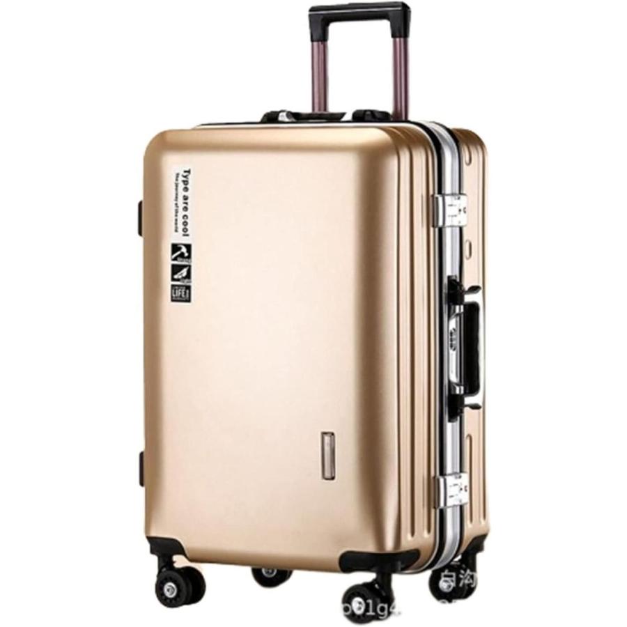 スーツケース 45L キャリーバッグ TSAロック搭載 USB充電口 アルミ