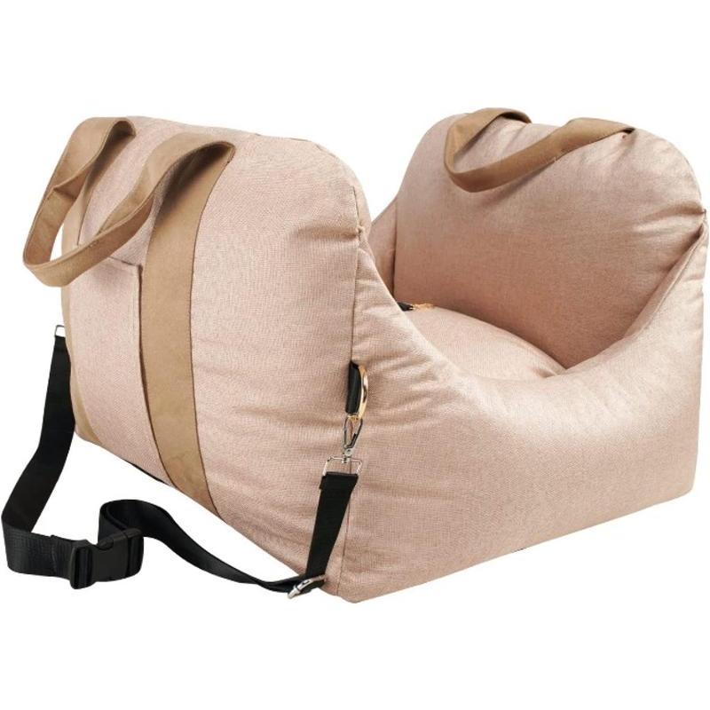 ペット用ドライブボックス 52*52*44cm 中型犬 車用 座席 ペットシート 車用品 取り外し可能なマット付 折り畳み式カバー 車酔い_4