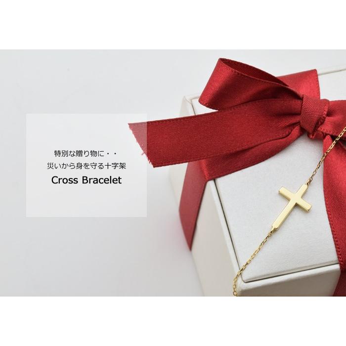 クロス ブレスレット 十字架 レディース 18金 18ｋゴールド 誕生日 プレゼント 女性 人気 40代 50代 bracelet ハンドメイド 爆買 |  | 01
