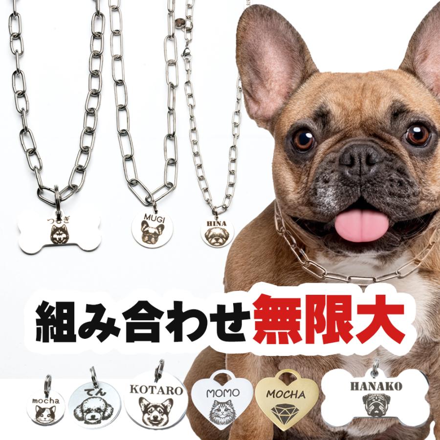 爆買 迷子札 首輪 セット 犬 ネームプレート ネームタグ ドッグタグ