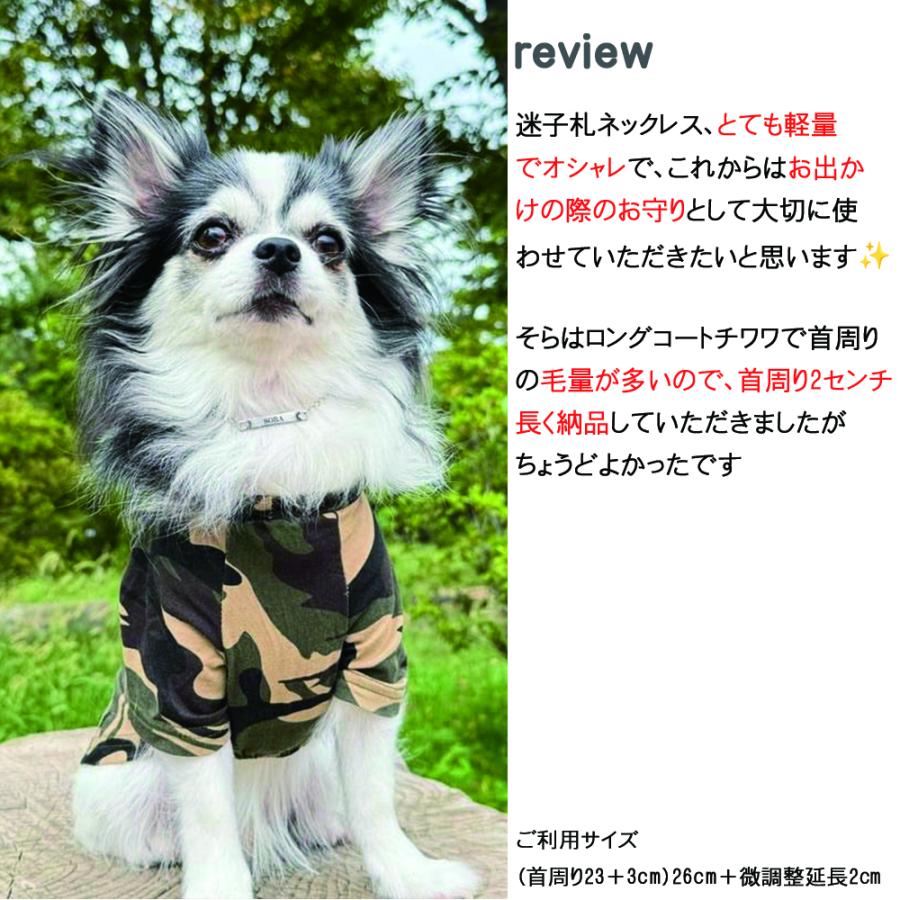 爆買 犬 迷子札 ネックレス ドッグネックレス 超軽量2.3g ネーム