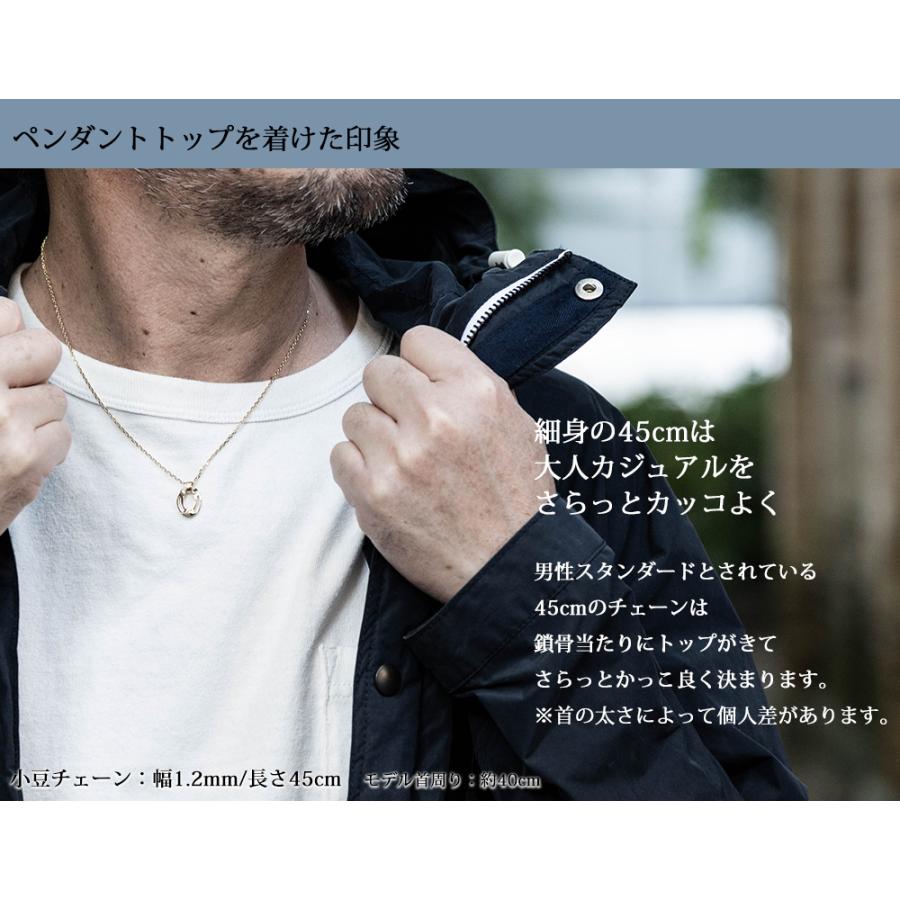 ゴールド リンクチェーン ネックレス 約45cm ゴールド チェーン ネックレス 18金 K18 トリプルスパイク 幅0.9