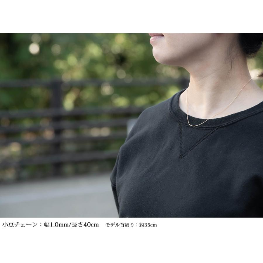 ネックレス レディース あずき チェーン18金 k18 18k ゴールド