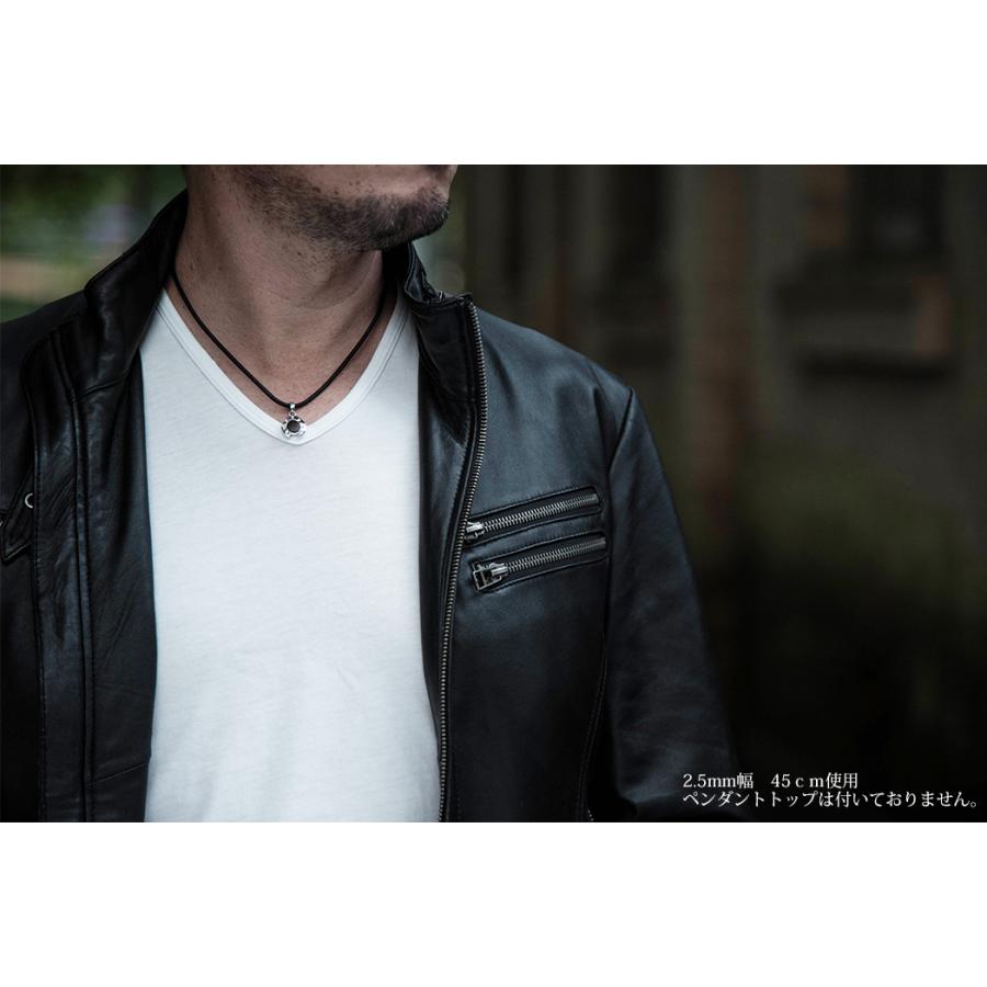 ネックレス メンズ 本革 革ひも 色落ちしない 革紐 指輪 通す 皮 ステンレス リングホルダー レディース レザー チョーカー 45 50 |  | 01