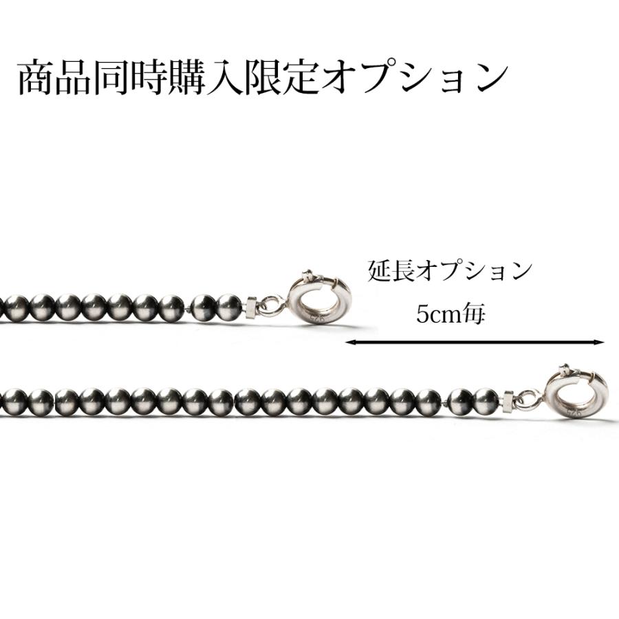 ナバホパール ナバホ パール ネックレス 3mm シルバー925 メンズ