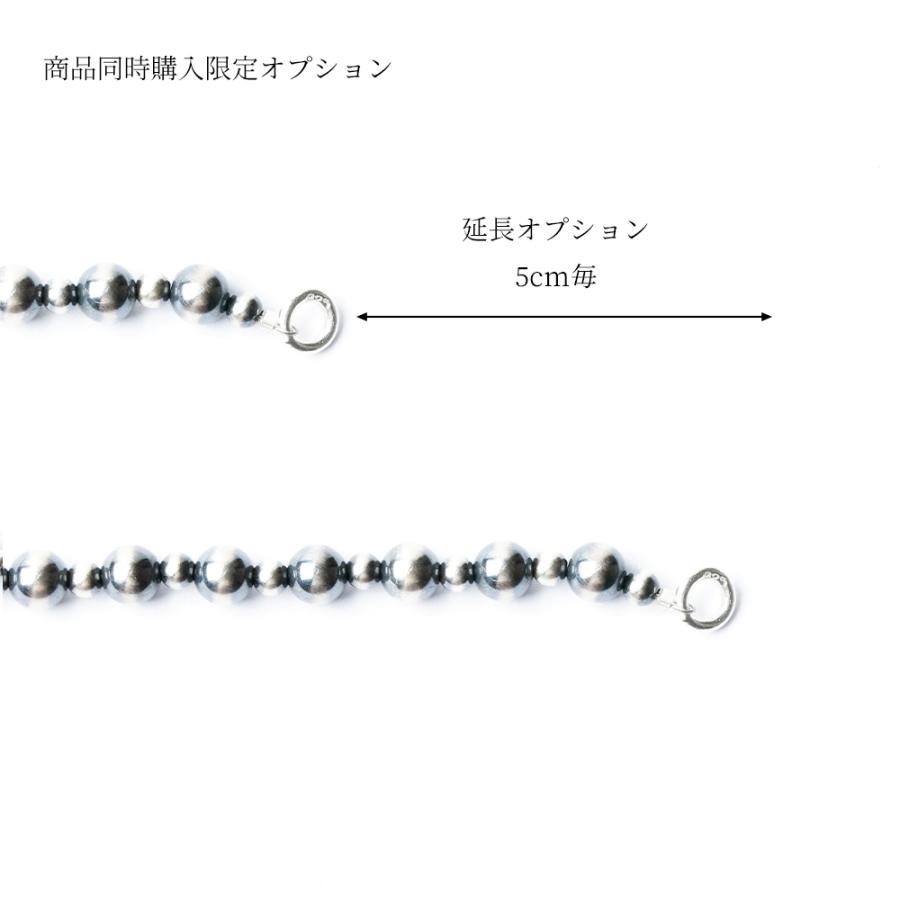 ナバホパール ナバホ パール ネックレス 5mm シルバー925 メンズ