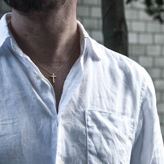 ネックレス メンズ クロス18金 k18 ゴールド 十字架 シンプル おしゃれ 30代 40代 アクセサリー ブランド プレゼント エルクロス necklace |  | 08