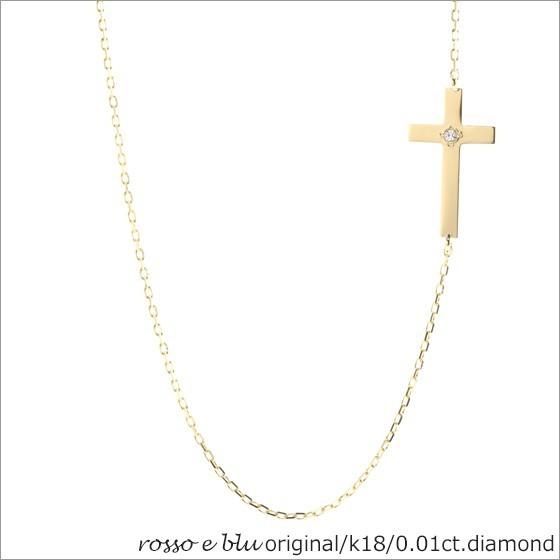 ネックレス レディース サイド クロス 十字架 横 k18 18金 18k ネックレス レディース サイド クロス 十字架 横 k18 18金 18k