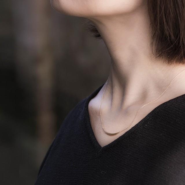 ネックレス レディース k18 18金 18k シンプル バー ゴールド ラインネックレス 三日月 40代 50代 女性 プレゼント 普段使い necklace 爆買 |  | 03