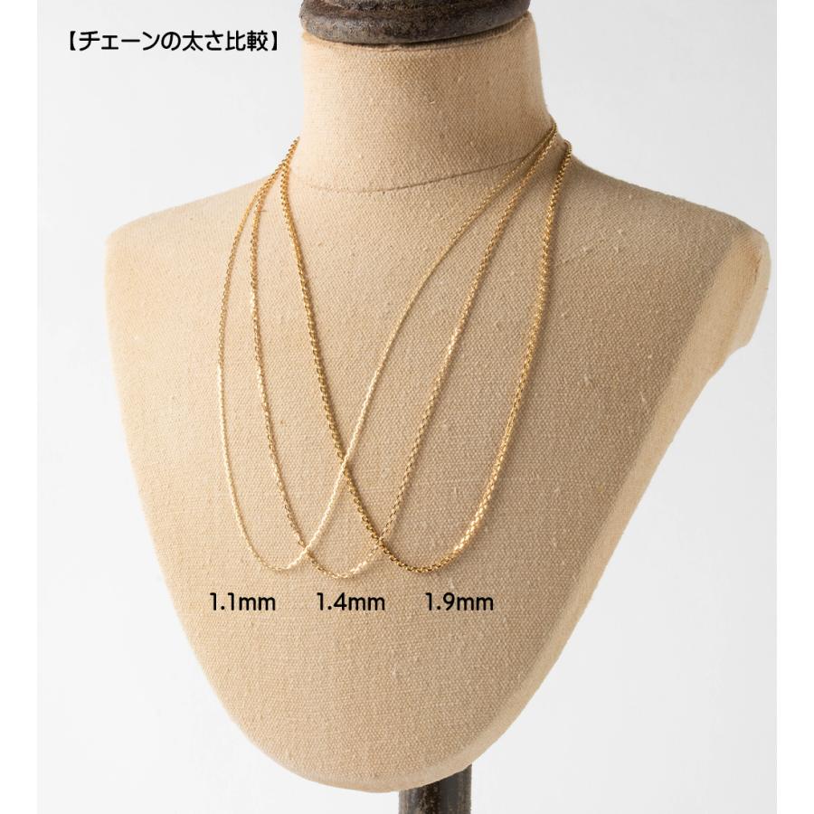 【チェーン幅変更】1.1mmから1.9mm k18チェーン 45cm 【商品同時購入限定オプション】 爆買の画像