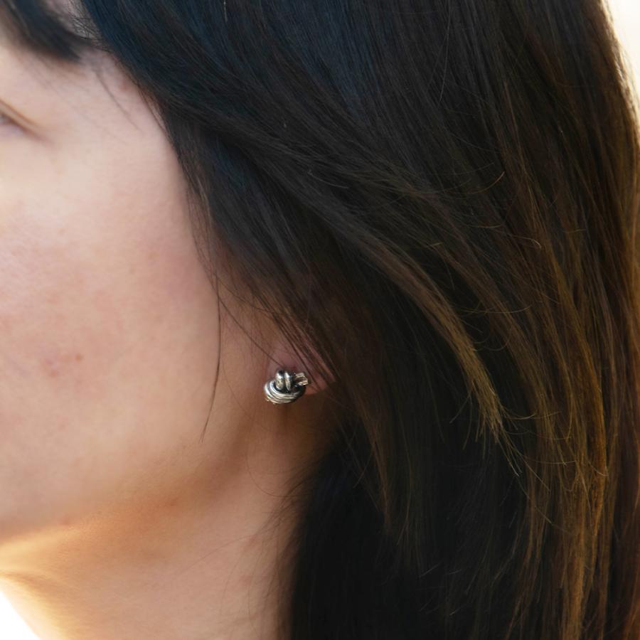 ピアス シルバー925 ノット 結び 「Knot pierce M」メンズ レディース