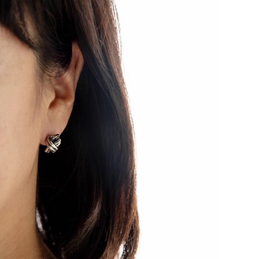 ピアス シルバー925 ノット 結び 「Knot pierce M」メンズ レディース