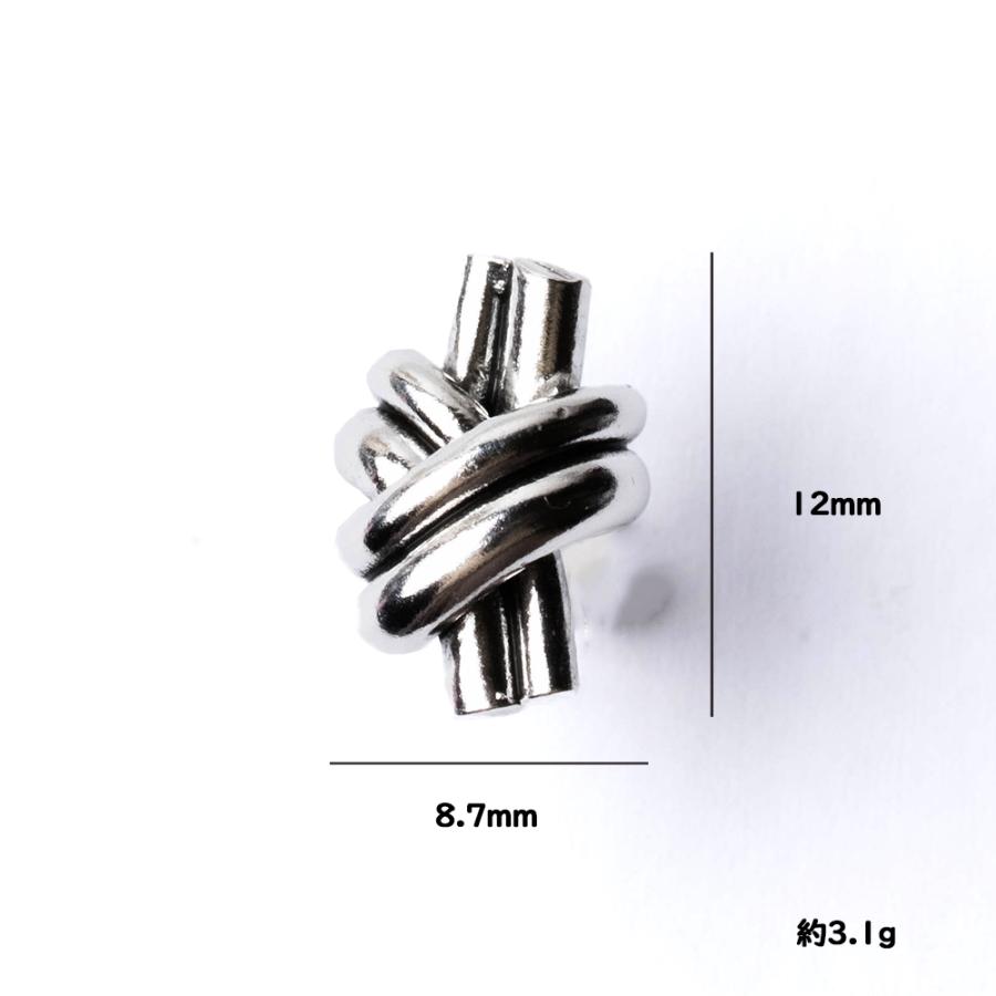 ピアス シルバー925 ノット 結び 「Knot pierce M」メンズ レディース