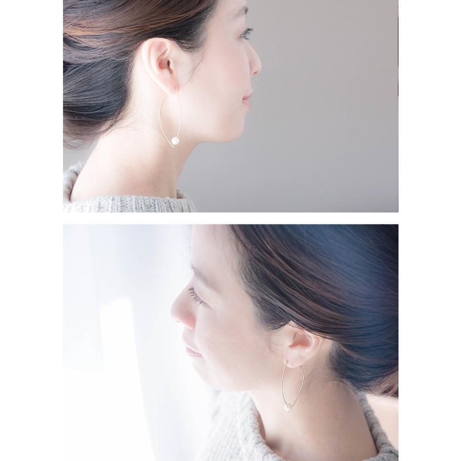 フープ ピアス 18k 18金 片耳用 大ぶり シンプル レディース k18 あこや 真珠 パール 華奢 40代 50代 おしゃれ プレゼント hoop earrings ハンドメイド 爆買 |  | 05