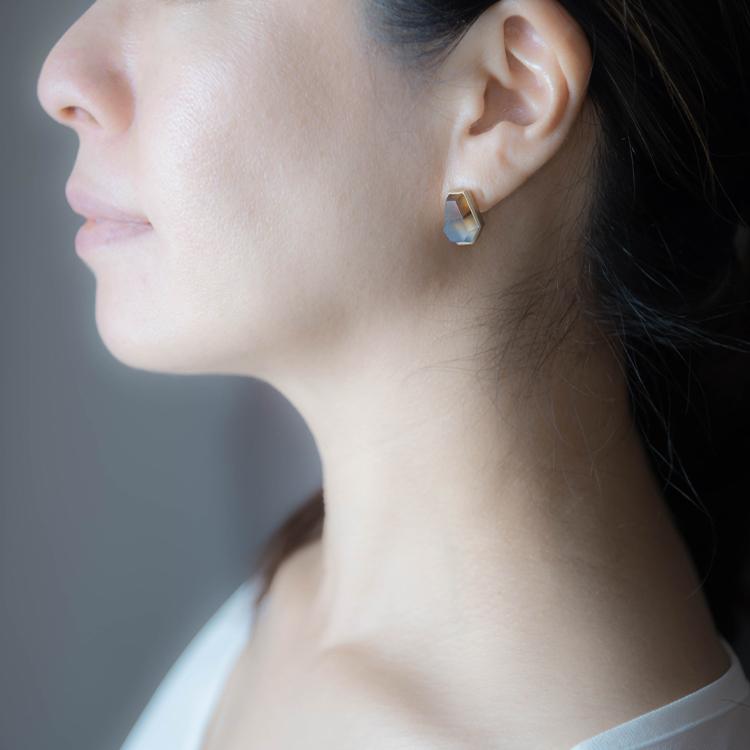 ピアス レディース 大ぶり シンプル 18k K18 18金 ゴールド 天然石 パワーストーン めのう 瑪瑙 アゲート 40代 ブランド おしゃれ かっこいい 人気 スタッド Pm2 ロッソエブルージュエリー 通販 Yahoo ショッピング