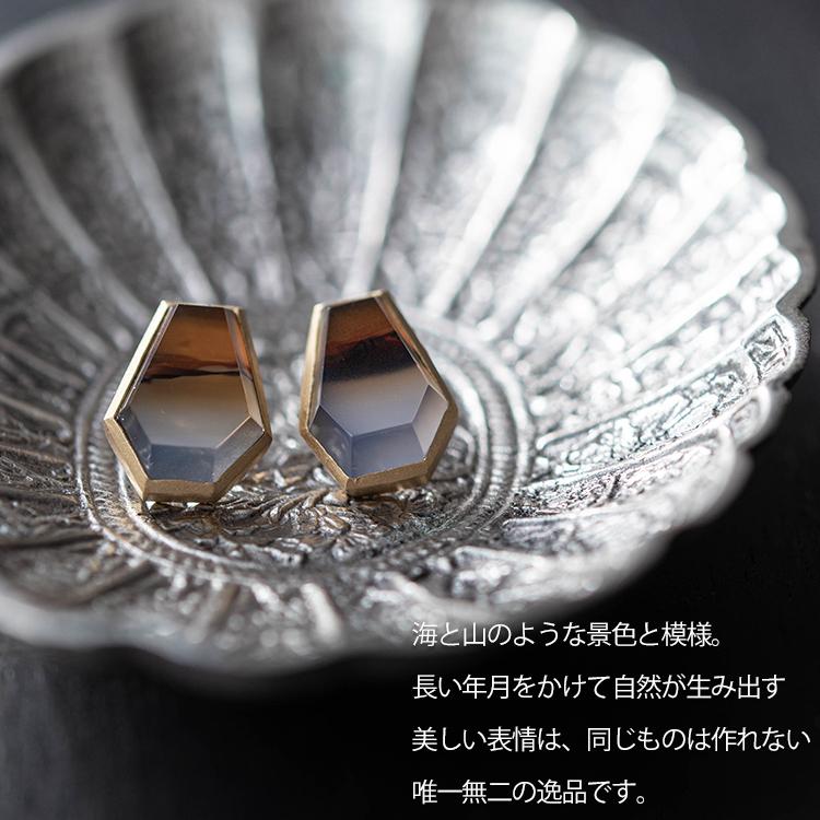 ピアス レディース k18 18金 パワーストーン 天然石 シンプル 瑪瑙 