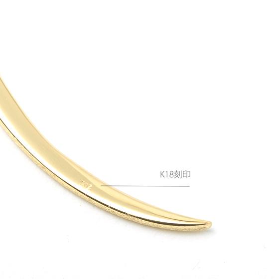 三日月 ピアス 18金 k18 18k レディース ゴールド 揺れる おしゃれ