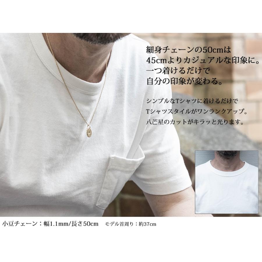 ペンダントトップ 18金 k18 18k メンズ レディース 八芒星 oval